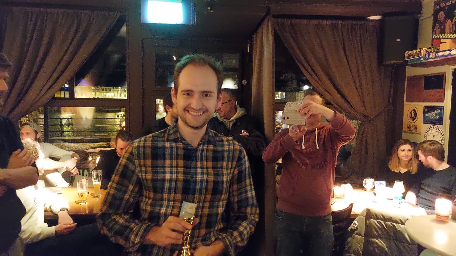 Michal Bodicky, winnaar in café Servaas.