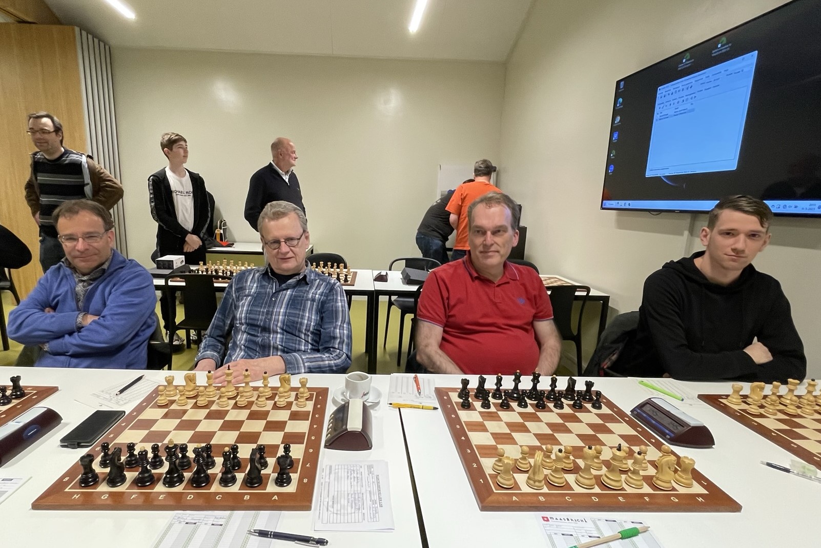 Het team van Voerendaal voor aanvang van de finale. (foto: Frank Clevers) 