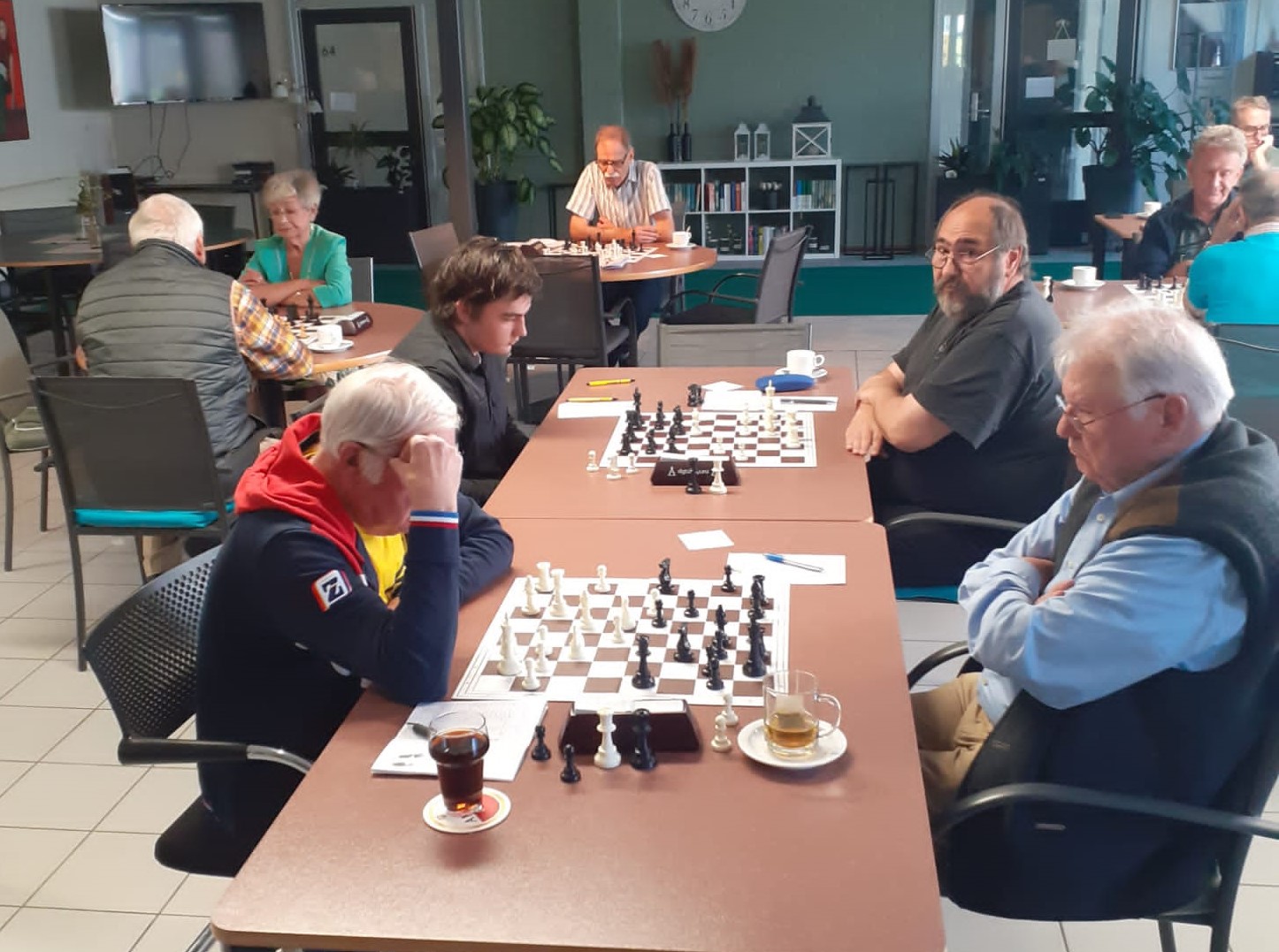 Beeld van de wedstrijd in Herkenbosch.